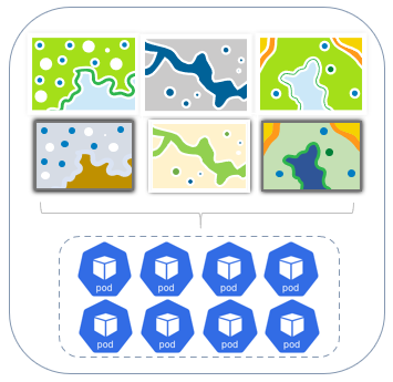 Shared map service deployment Shared map service deployment