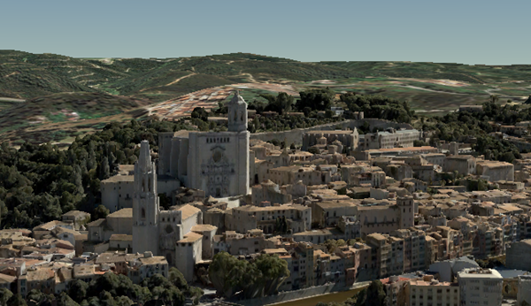Mesh layer of Girona, Spain Mesh layer of Girona, Spain